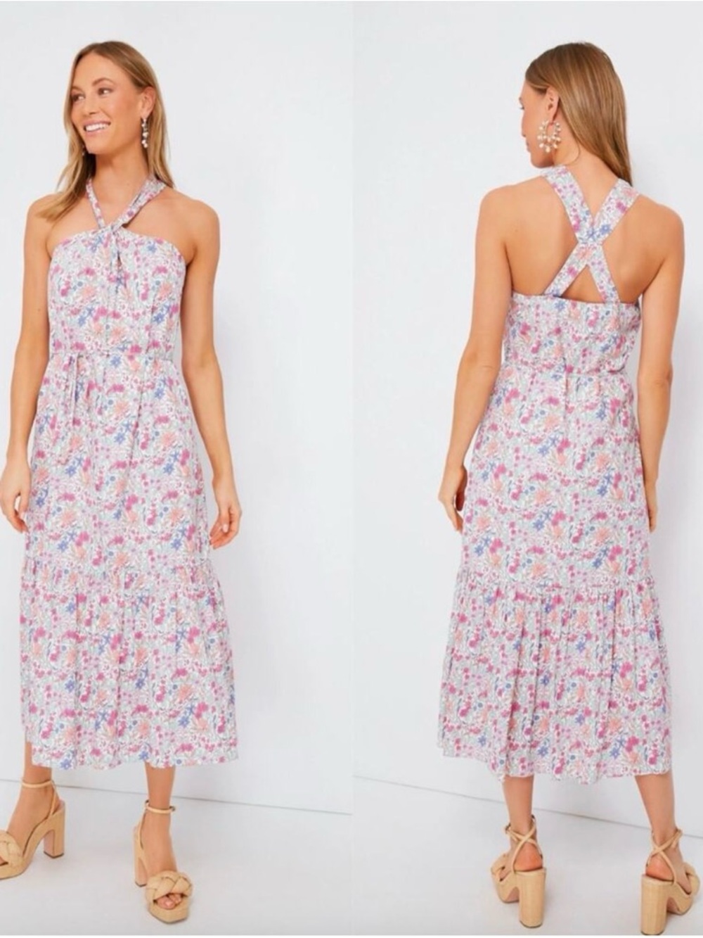Tuckernuck Hyacinth House Floral Medouie Halter Maxi